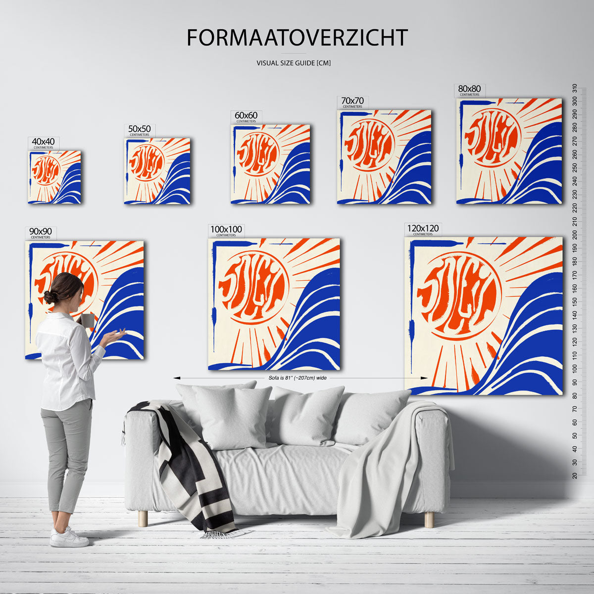 Zon en golven Poster