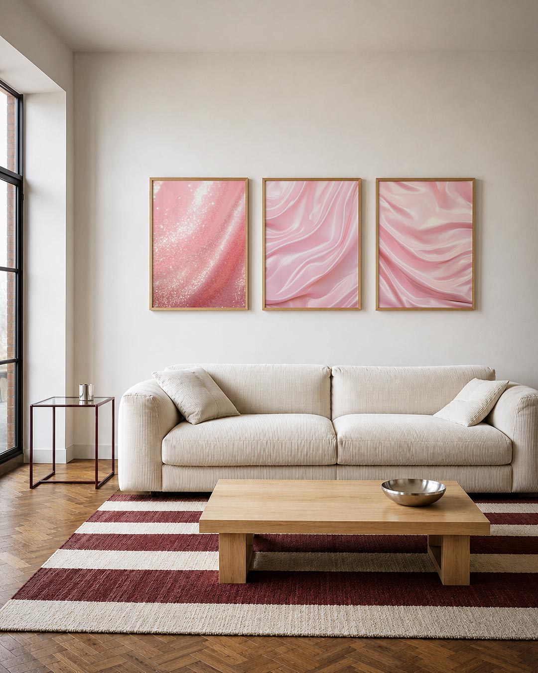 Sprankelende roze glans Posterset