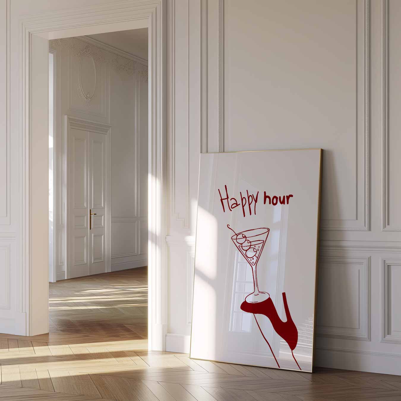 Happy Hour Cocktail Poster-WallArtistic