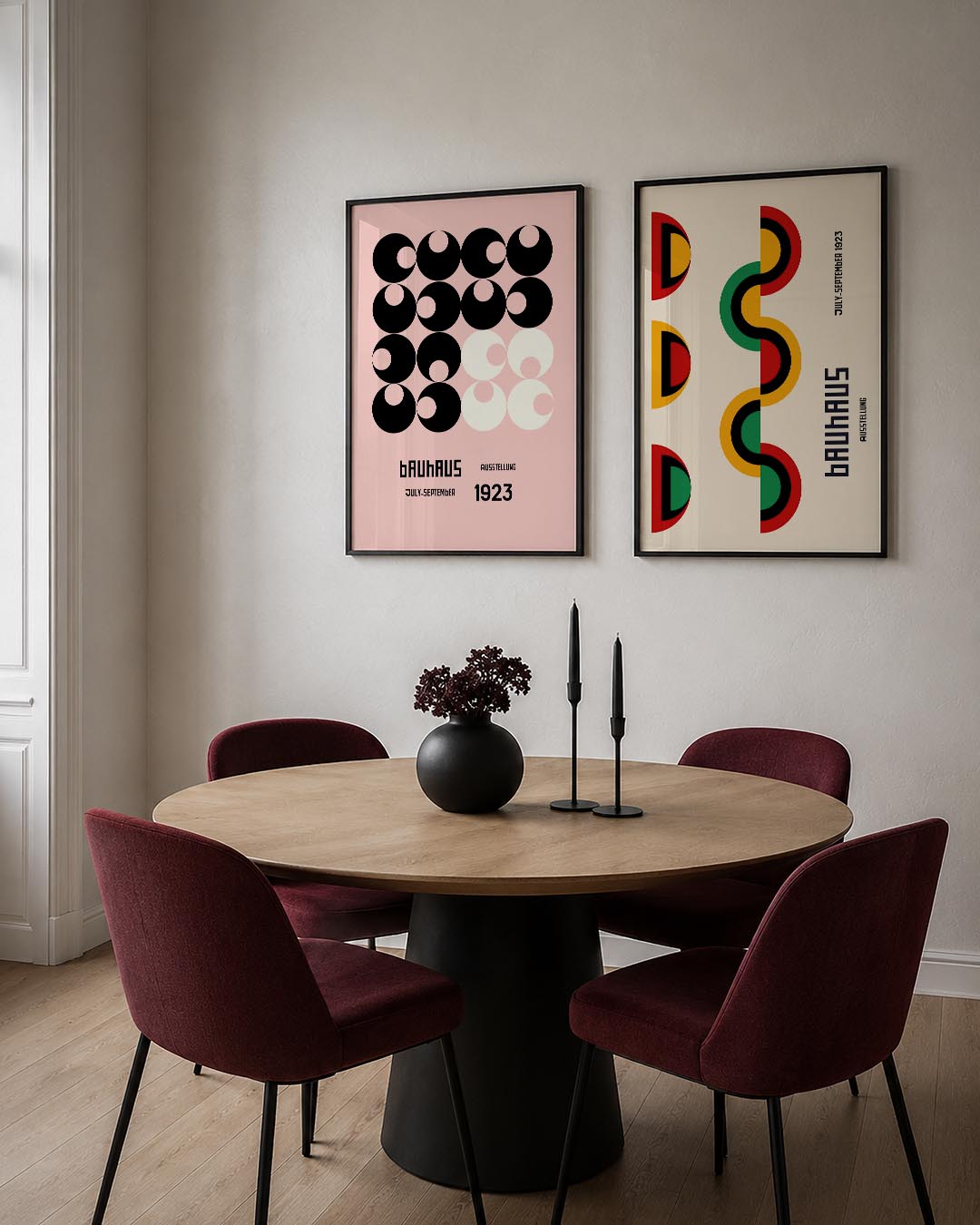 Cirkelritme en kleur Posterset