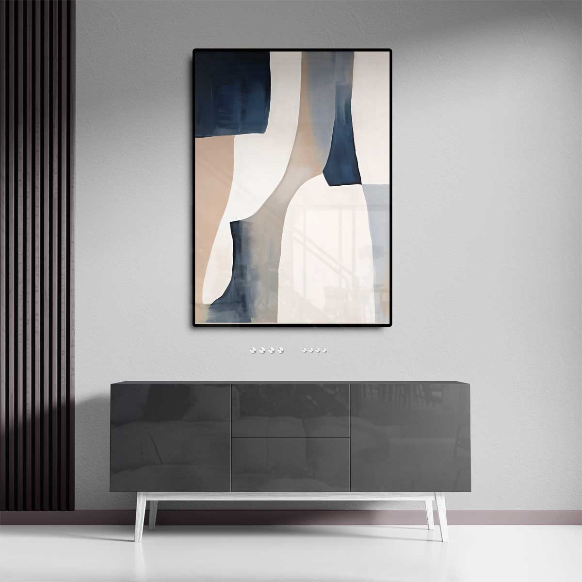 Abstracte Harmonie in Neutrale Tinten Kunstwerk-canvas-dibond-plexiglas-wanddecoratie-WallArtistic