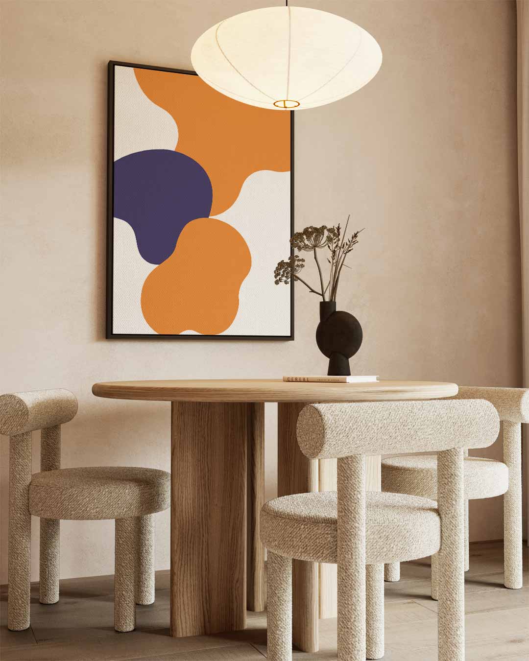 Vloeiende Vormen in Kleur Kunstwerk-canvas-dibond-plexiglas-wanddecoratie-WallArtistic