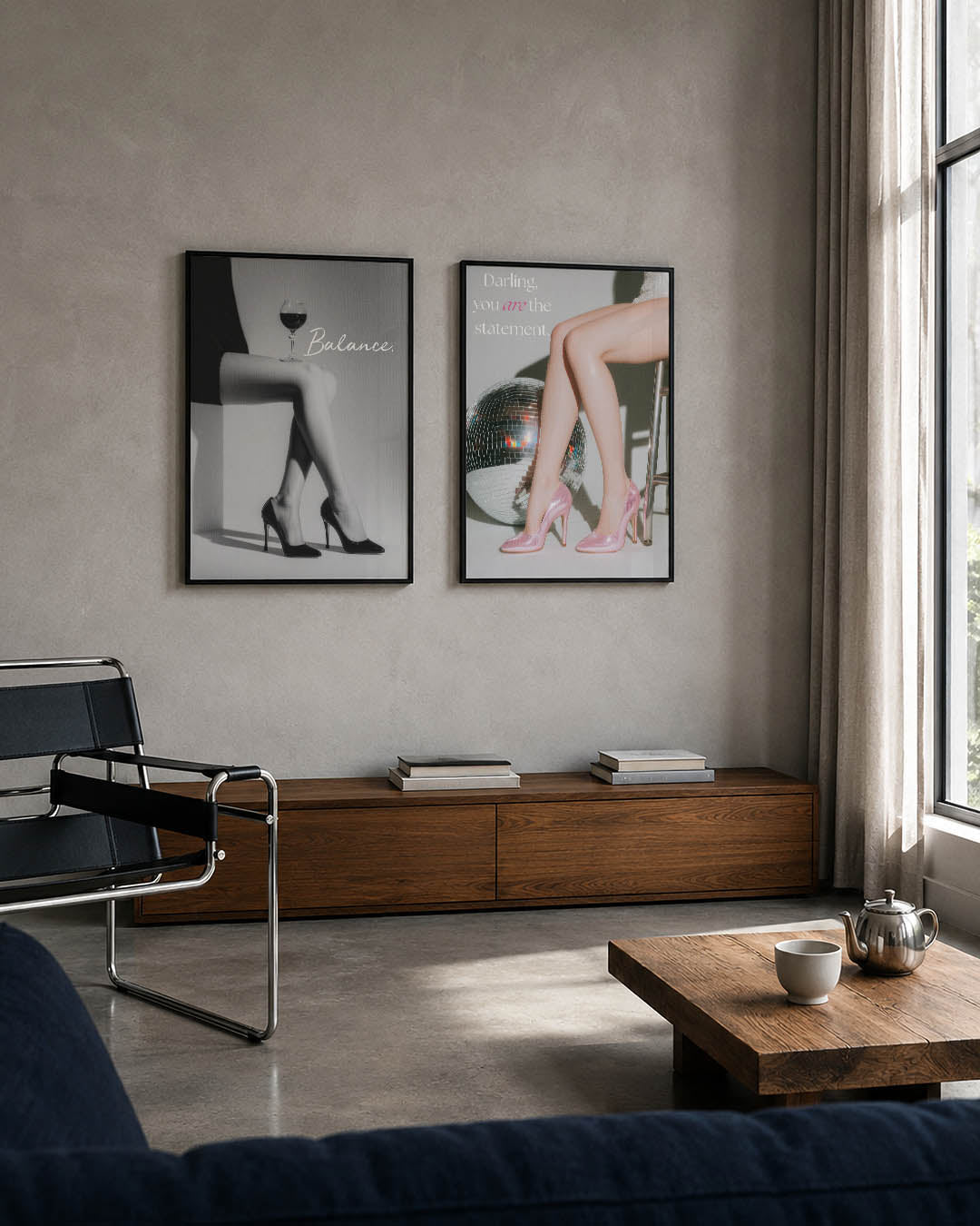 Elegante balans Posterset