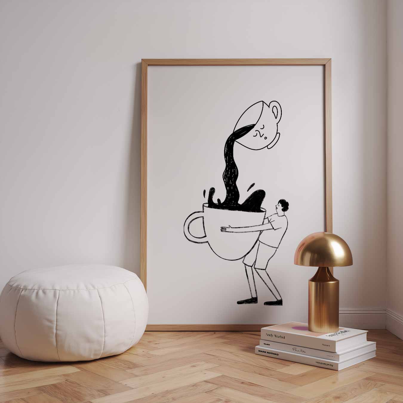 Koffieliefde Illustratie Poster