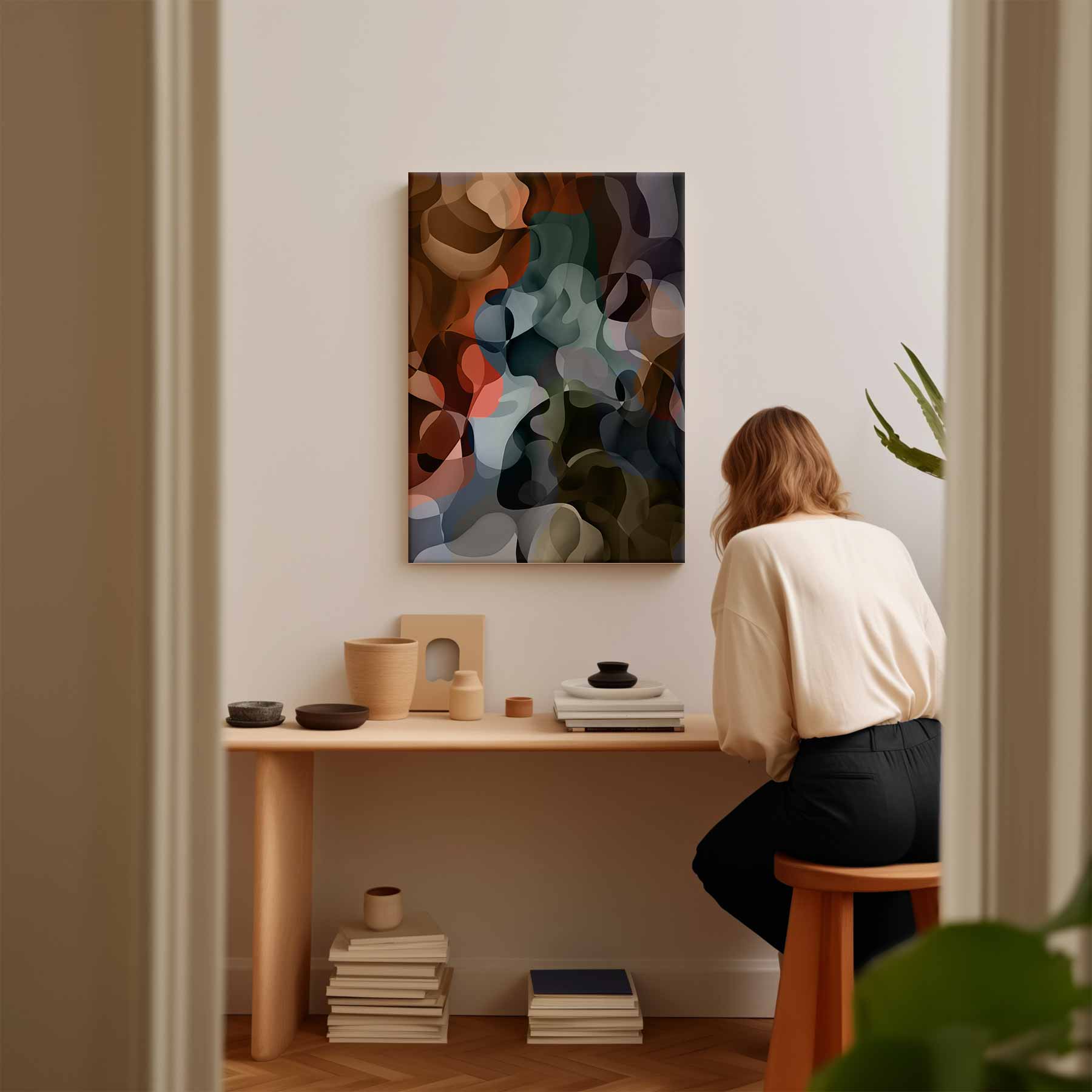 Kleurrijke Abstractie Kunstwerk-canvas-dibond-plexiglas-wanddecoratie-WallArtistic