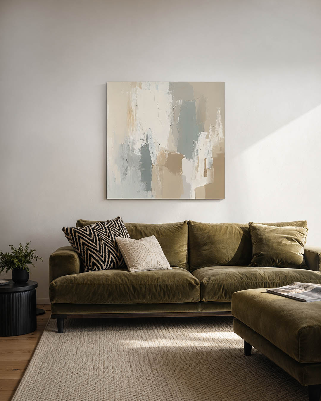 Rustige kleurencompositie Kunstwerk