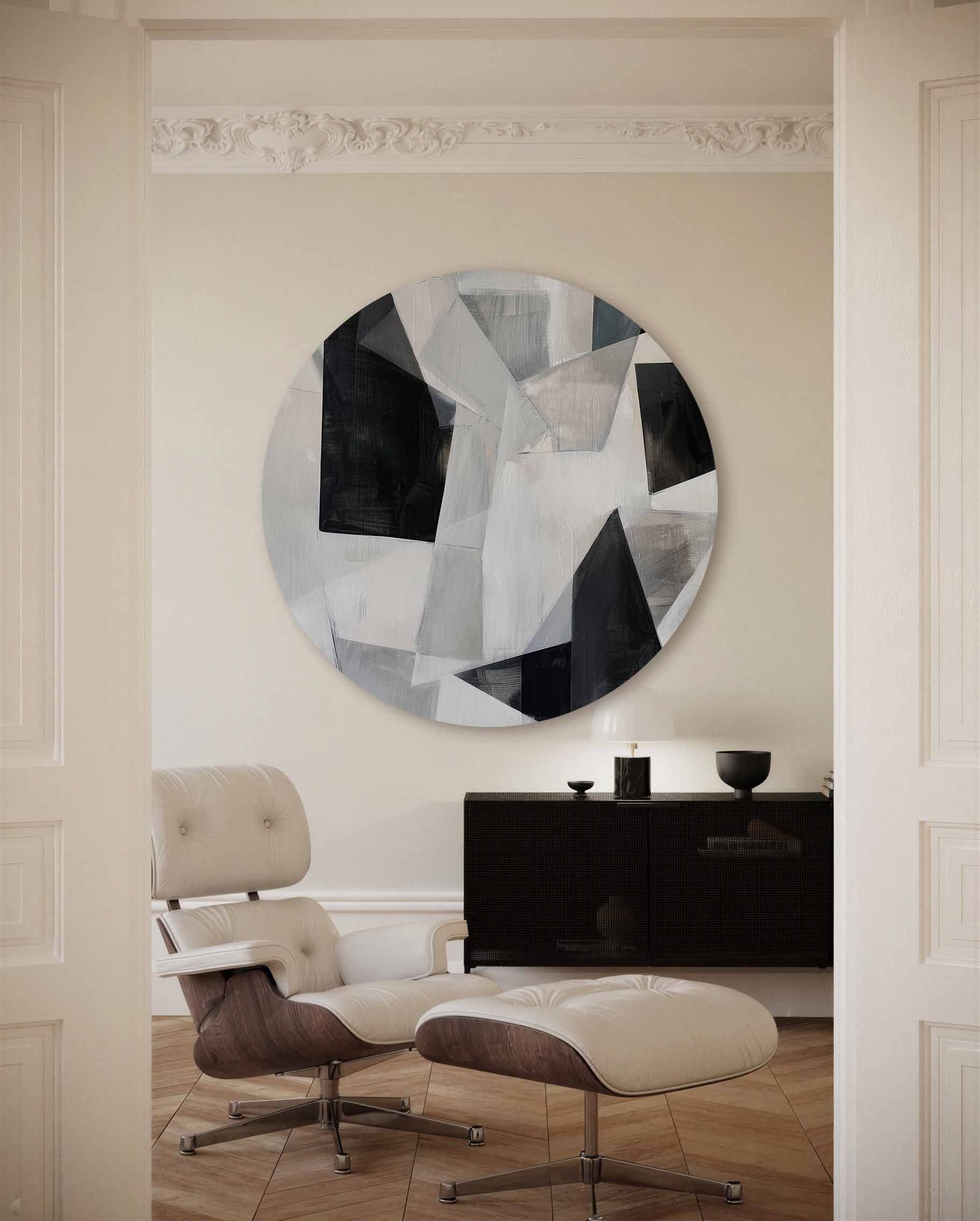 Abstracte vormen Muurcirkel