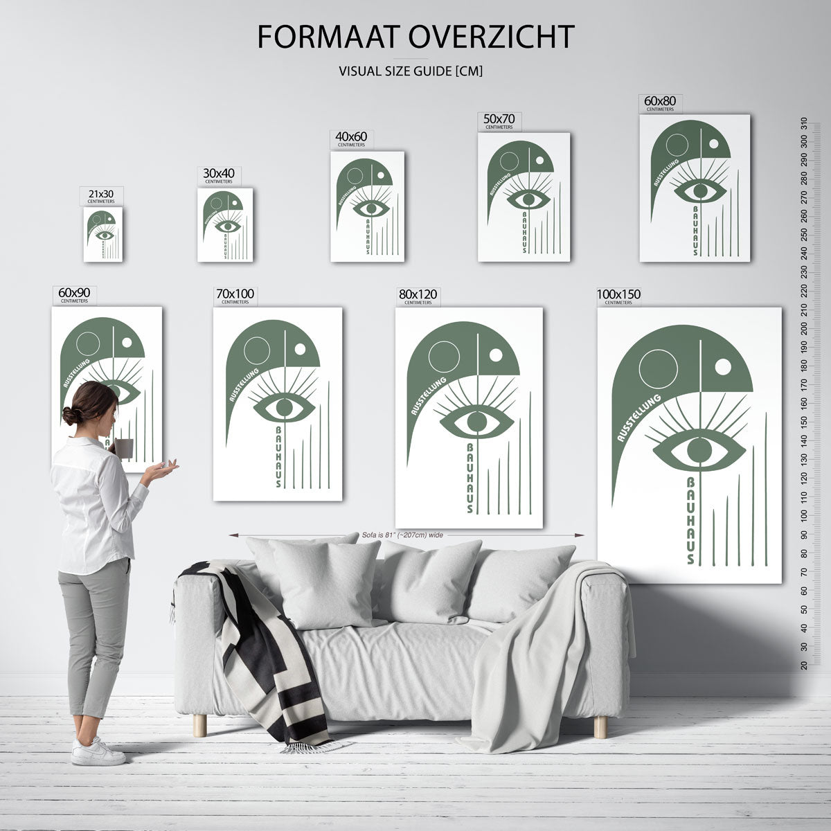 Oog en lijnen Poster