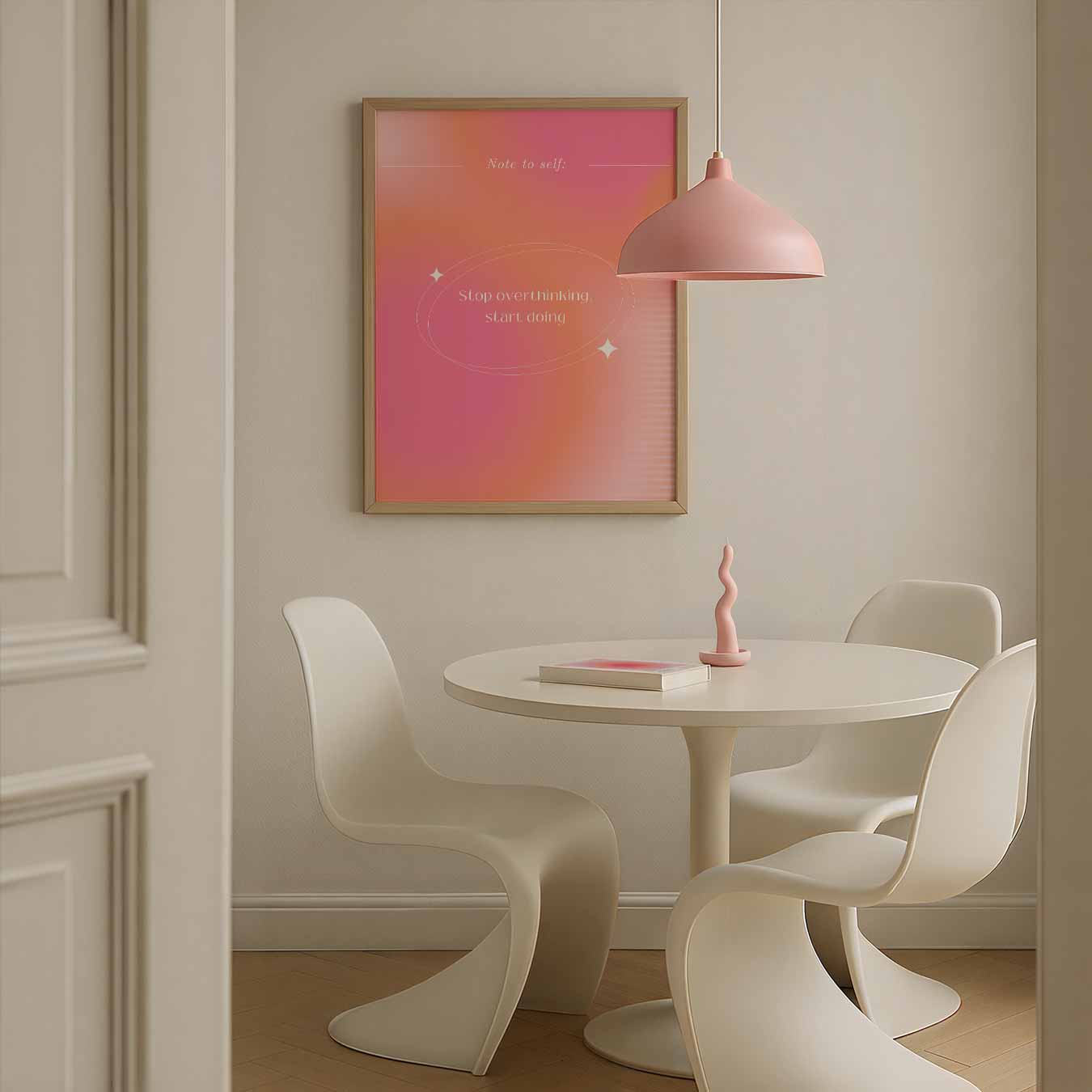 Inspirerende Motivatie poster "Stop Overthinking"