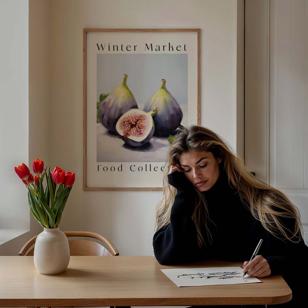 Winter Market Vijgenposter-WallArtistic