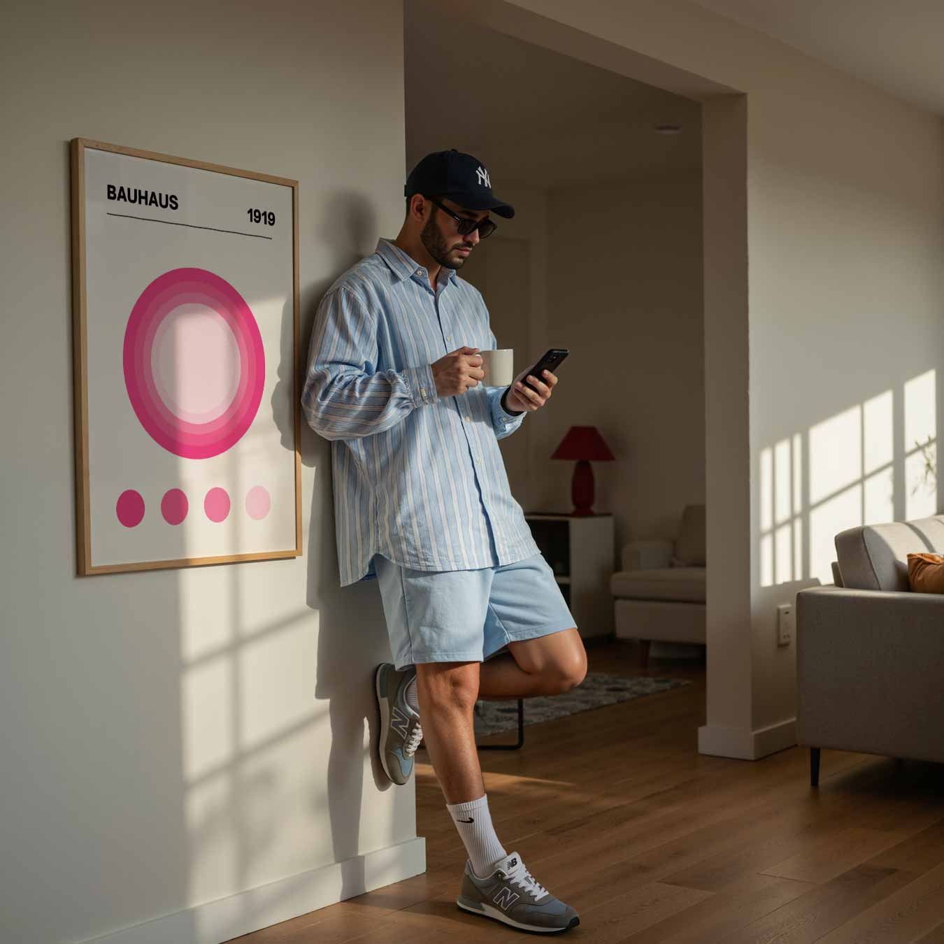 Moderne Bauhaus Cirkel Poster-WallArtistic