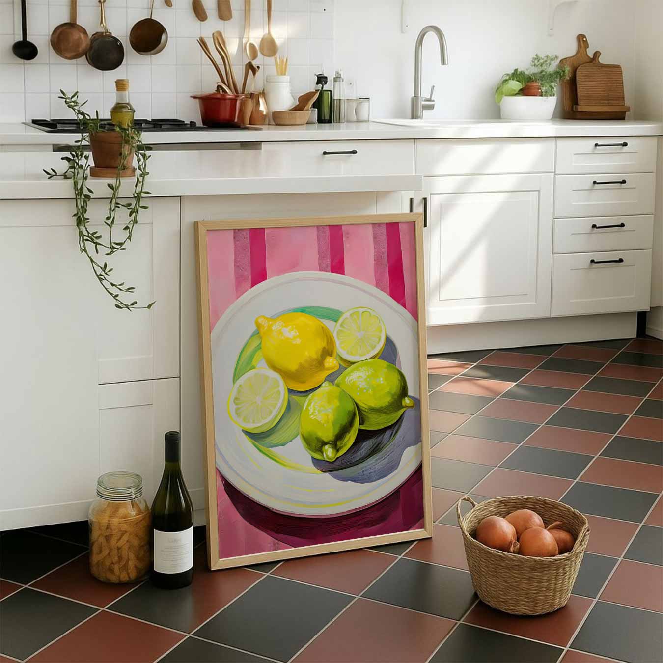 Citroenschijfje Chic Poster-WallArtistic