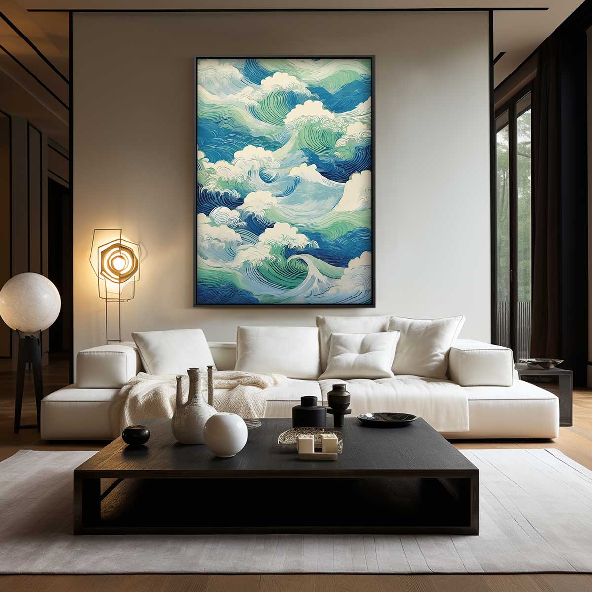 Golven van Kleuren Kunstwerk-canvas-dibond-plexiglas-wanddecoratie-WallArtistic