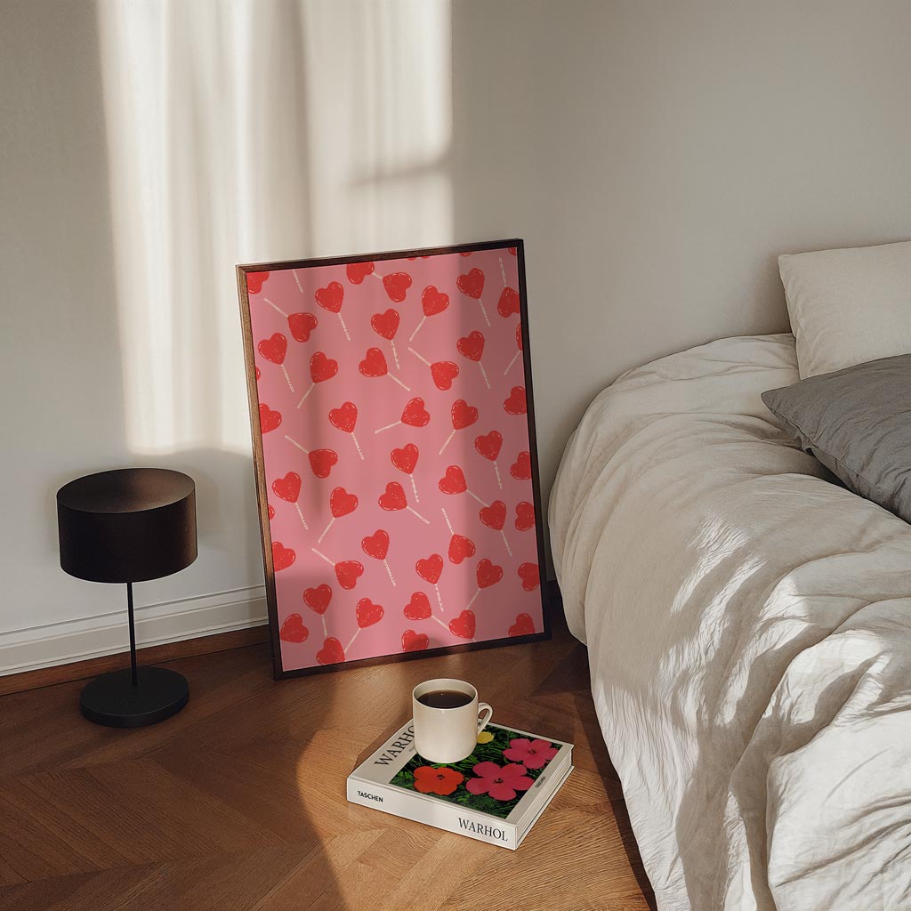 Zoete Hartjes Lolly Poster-WallArtistic