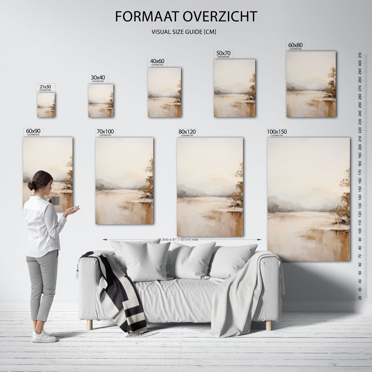 Landschap met bomen Poster