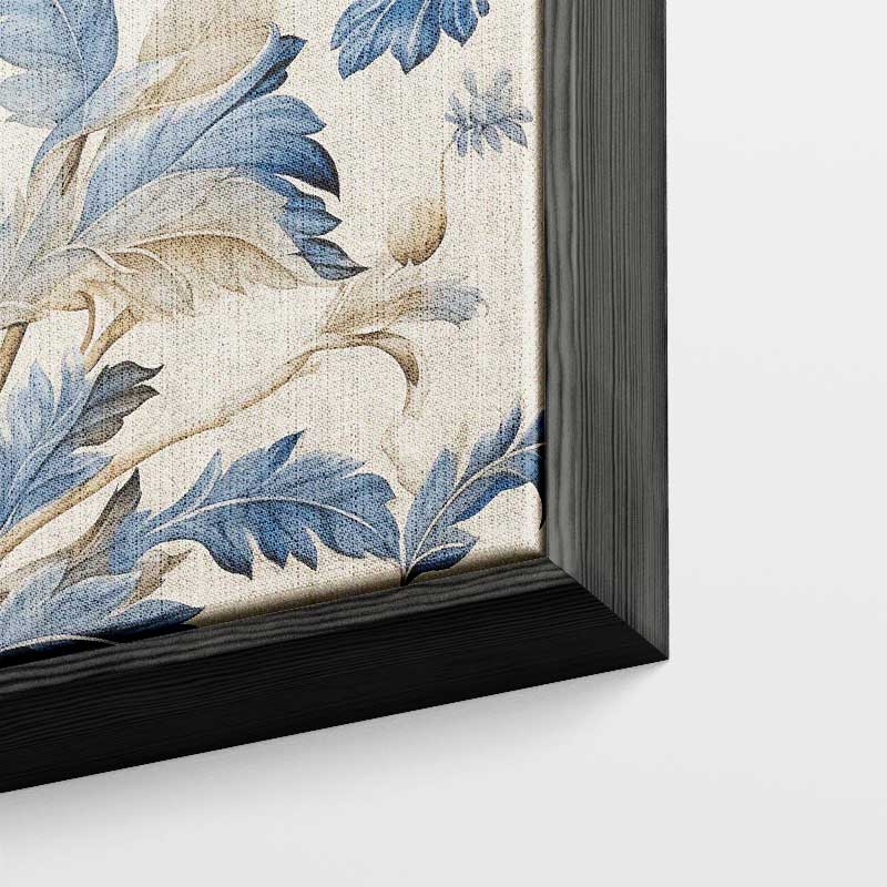 Blauwe Bloemendroom Kunstwerk-canvas-dibond-plexiglas-wanddecoratie-WallArtistic