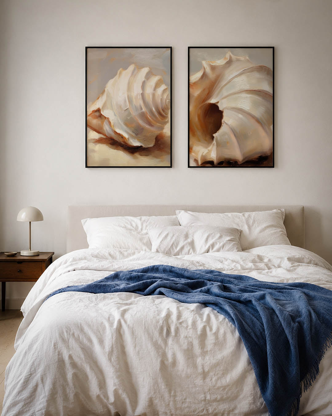 Zachte schelptextuur Posterset