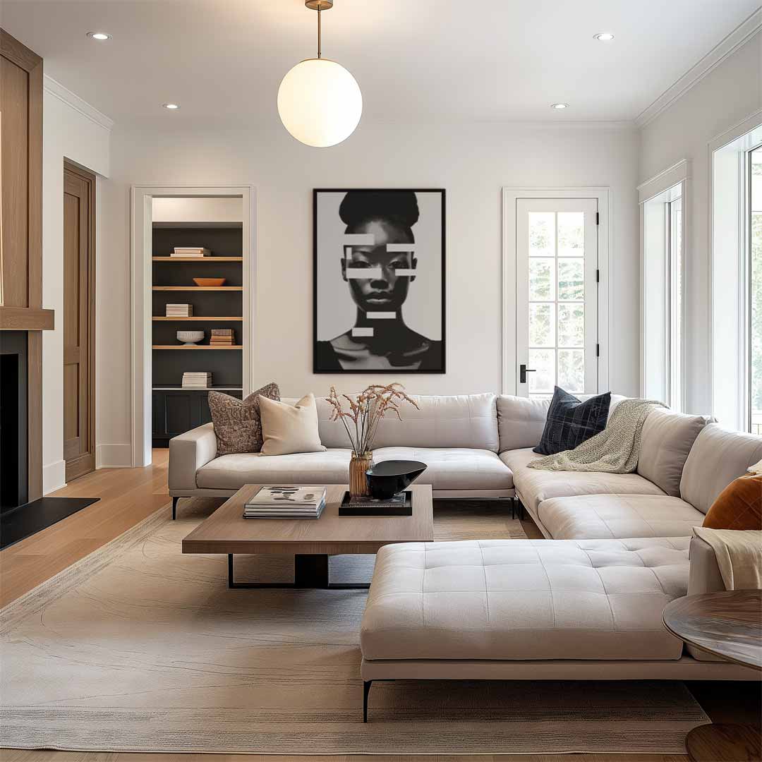 Moderne Gezichtsillusie Kunstwerk-canvas-dibond-plexiglas-wanddecoratie-WallArtistic