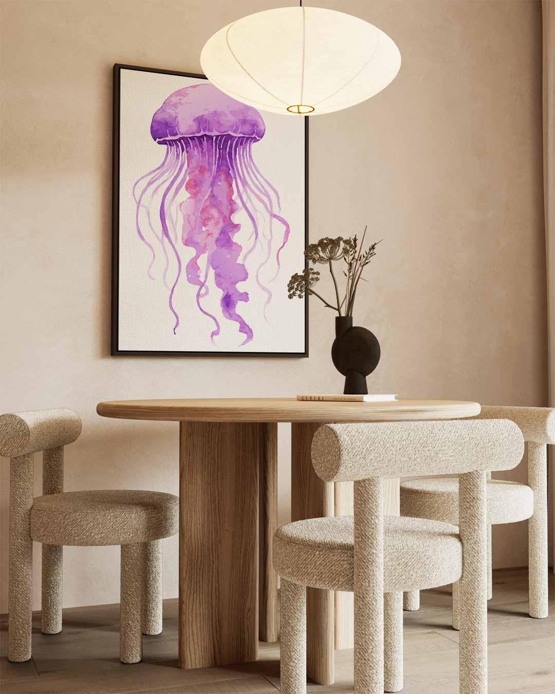 Dromerige Kwallenfantasie Kunstwerk-canvas-dibond-plexiglas-wanddecoratie-WallArtistic