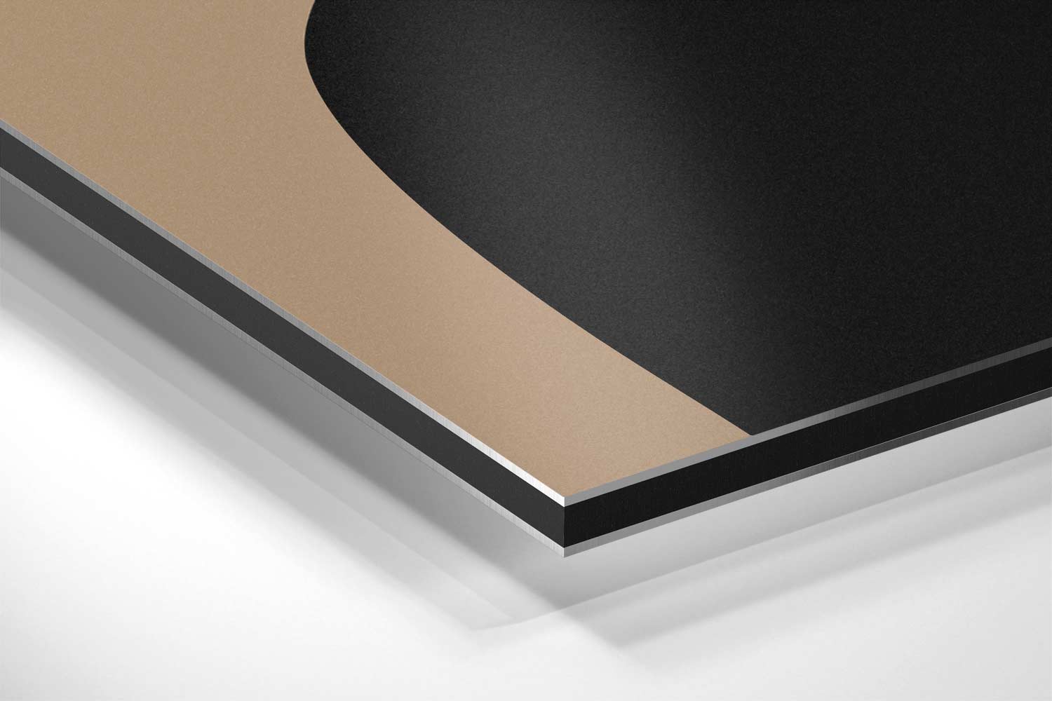 Elegante Silhouet in Beige Kunstwerk-canvas-dibond-plexiglas-wanddecoratie-WallArtistic