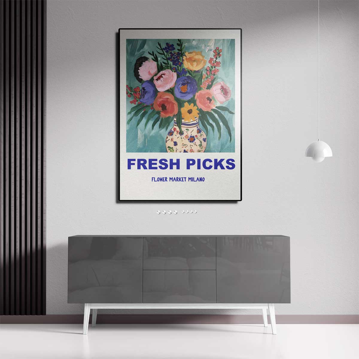 Bloemenpracht in Milaan Kunstwerk-canvas-dibond-plexiglas-wanddecoratie-WallArtistic