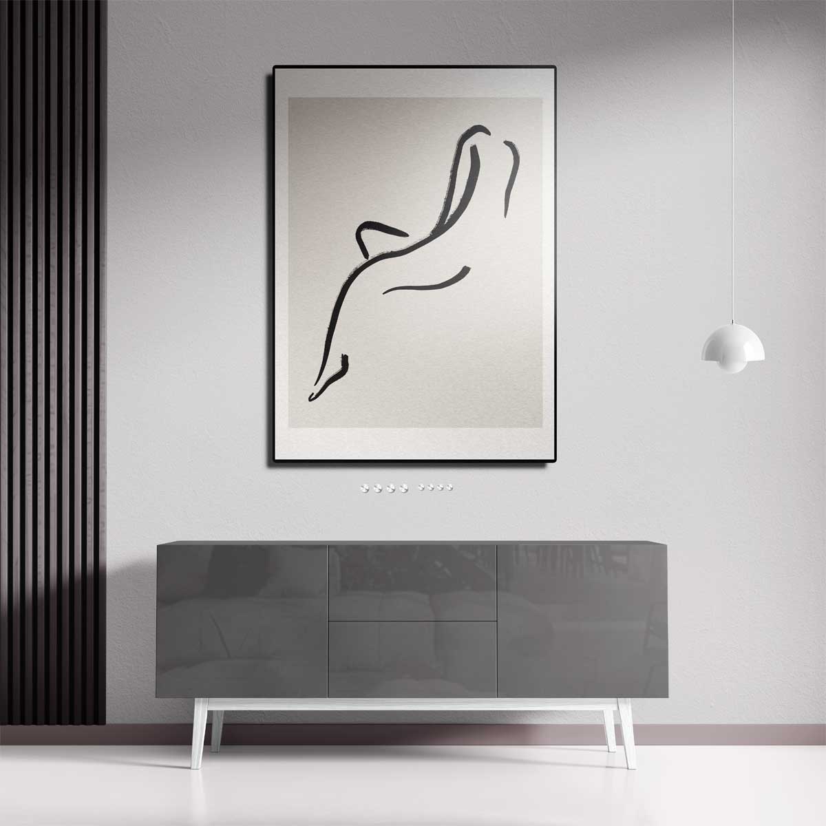 Minimalistische Lijnkunst Kunstwerk-canvas-dibond-plexiglas-wanddecoratie-WallArtistic