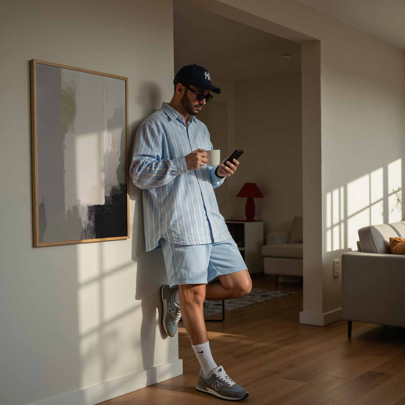 Abstracte Elegantie in Zwart en Wit Poster-WallArtistic