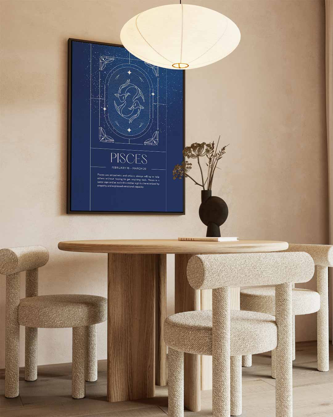 Sterrenbeeld Poster Vissen Kunstwerk-canvas-dibond-plexiglas-wanddecoratie-WallArtistic
