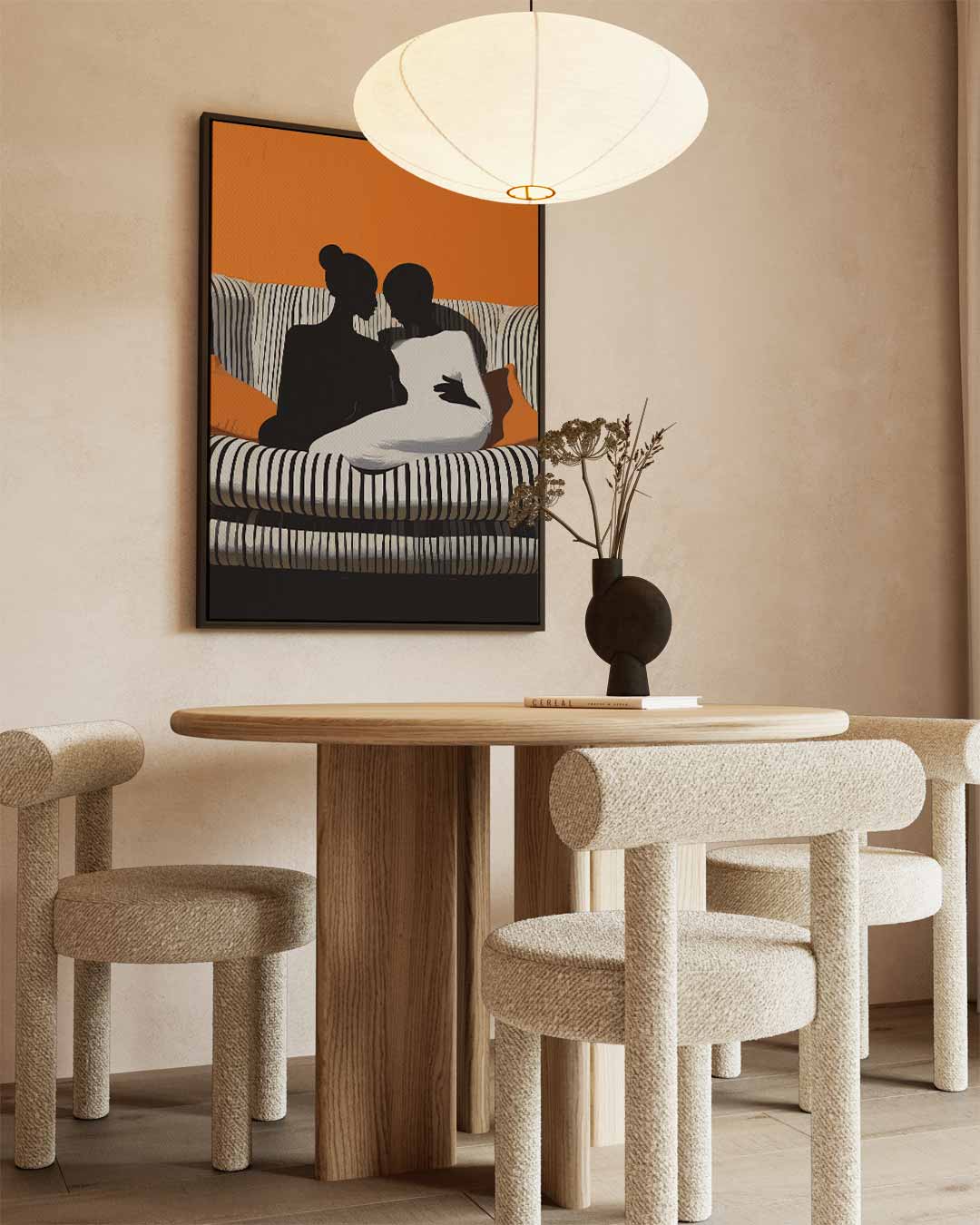 Intieme Band op de Bank Kunstwerk-canvas-dibond-plexiglas-wanddecoratie-WallArtistic