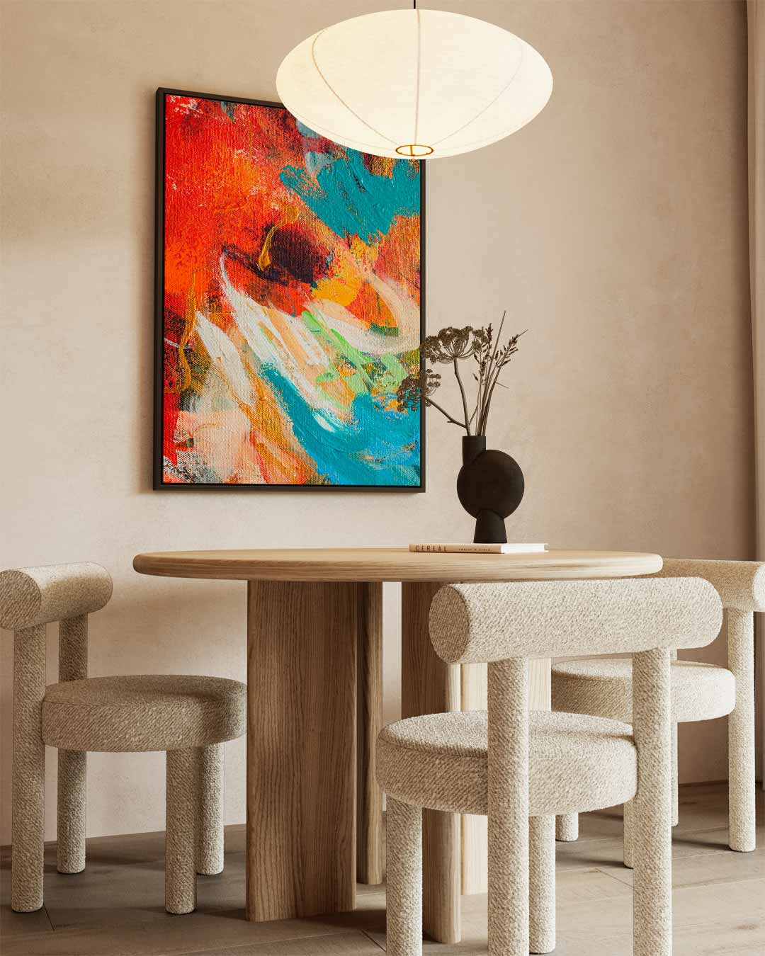 Kleurrijke Expressie Kunstwerk-canvas-dibond-plexiglas-wanddecoratie-WallArtistic