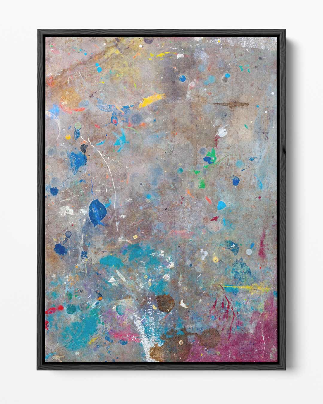 Kleurrijke Abstracte Expressie Kunstwerk-canvas-dibond-plexiglas-wanddecoratie-WallArtistic