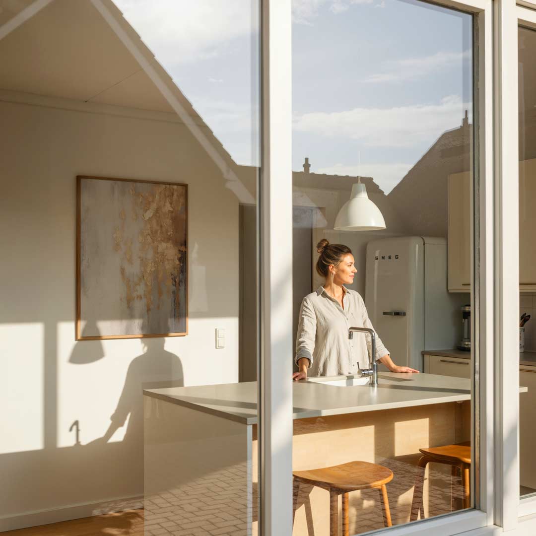 Moderne Abstracte Goudvlekken Poster-WallArtistic