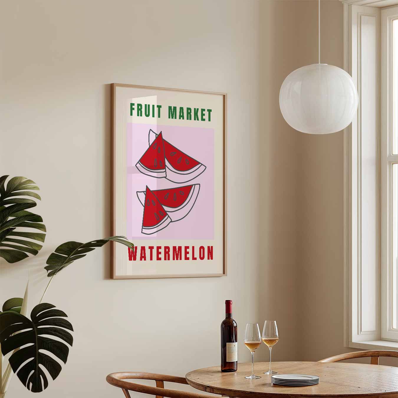 Vrolijke Watermeloen Poster-WallArtistic