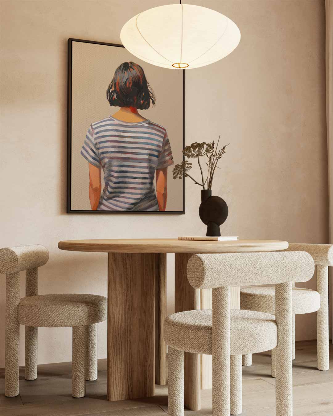 Achtergrondportret van Gestreepte Dromen Kunstwerk-canvas-dibond-plexiglas-wanddecoratie-WallArtistic