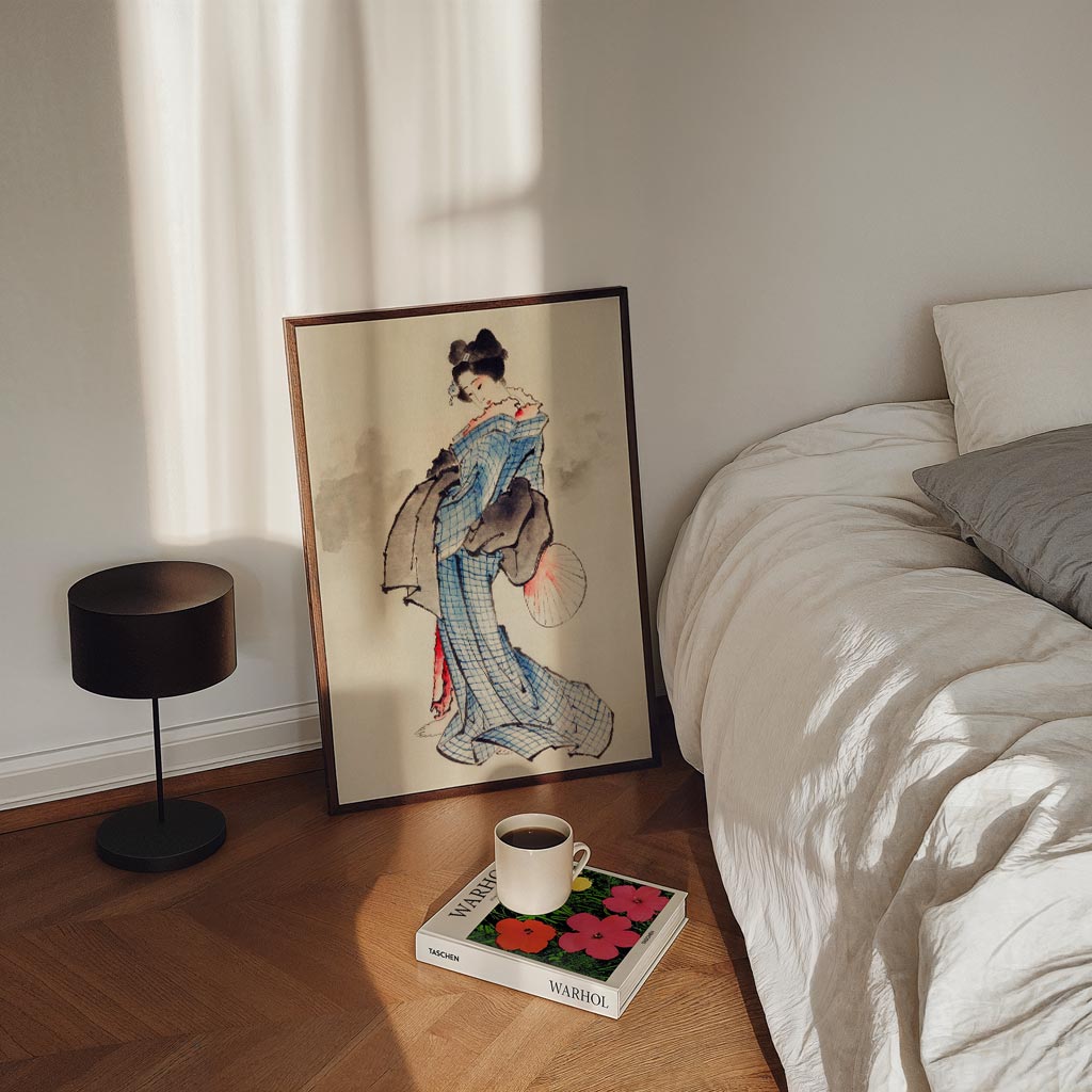 Elegante Japanse Schoonheid Wandposter-WallArtistic