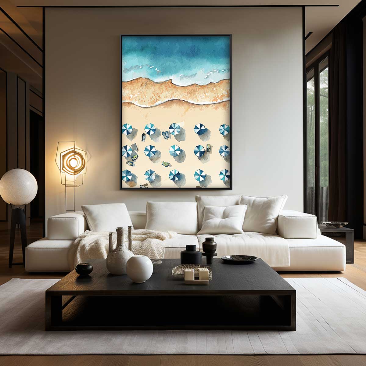 Strandparadijs van Boven Kunstwerk-canvas-dibond-plexiglas-wanddecoratie-WallArtistic