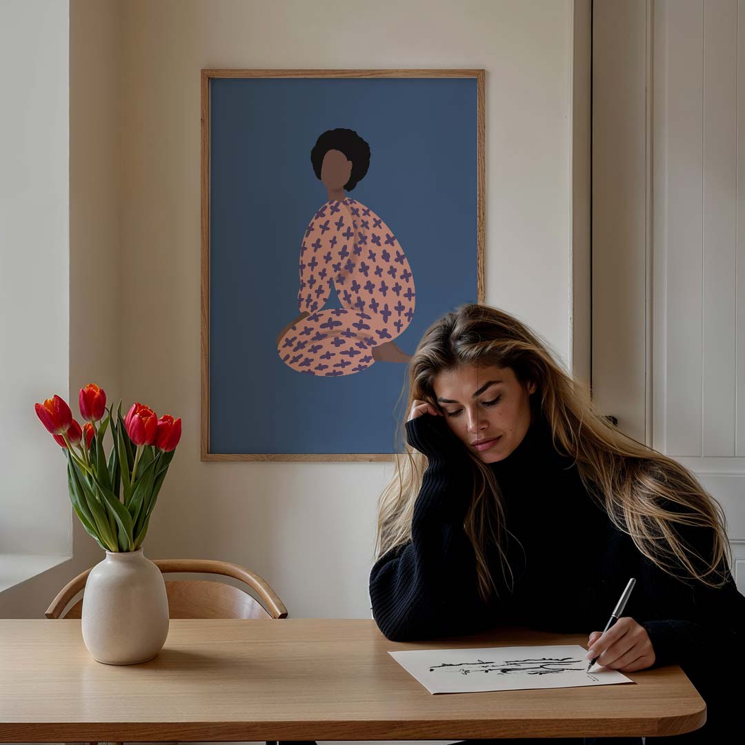 Moderne Dames Silhouet Poster-WallArtistic