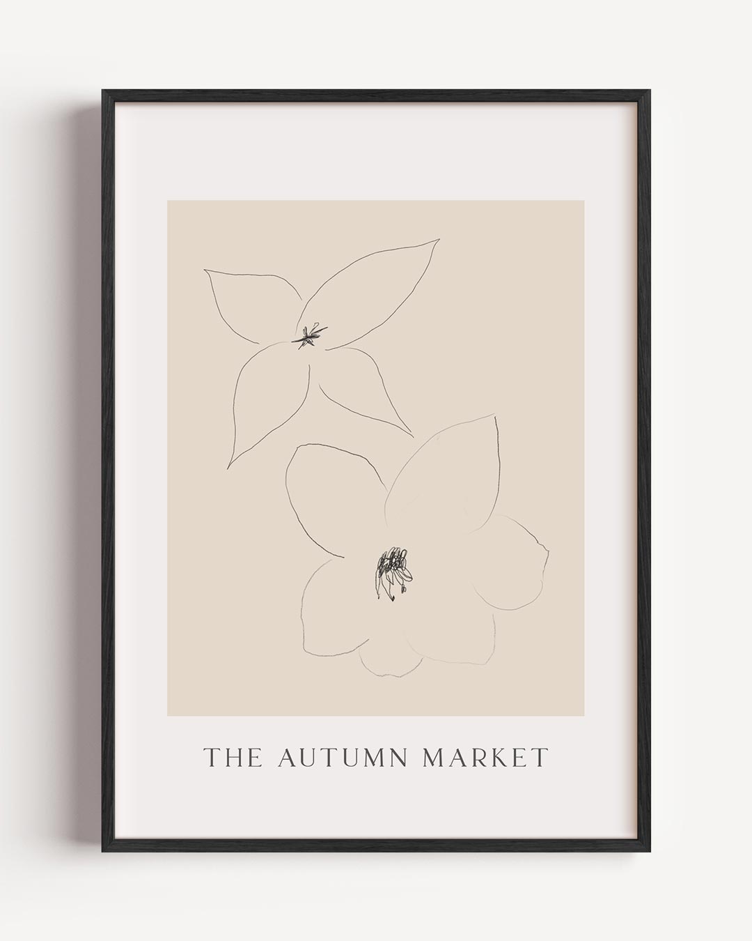 Minimalistische Herfstbloemen Poster-WallArtistic
