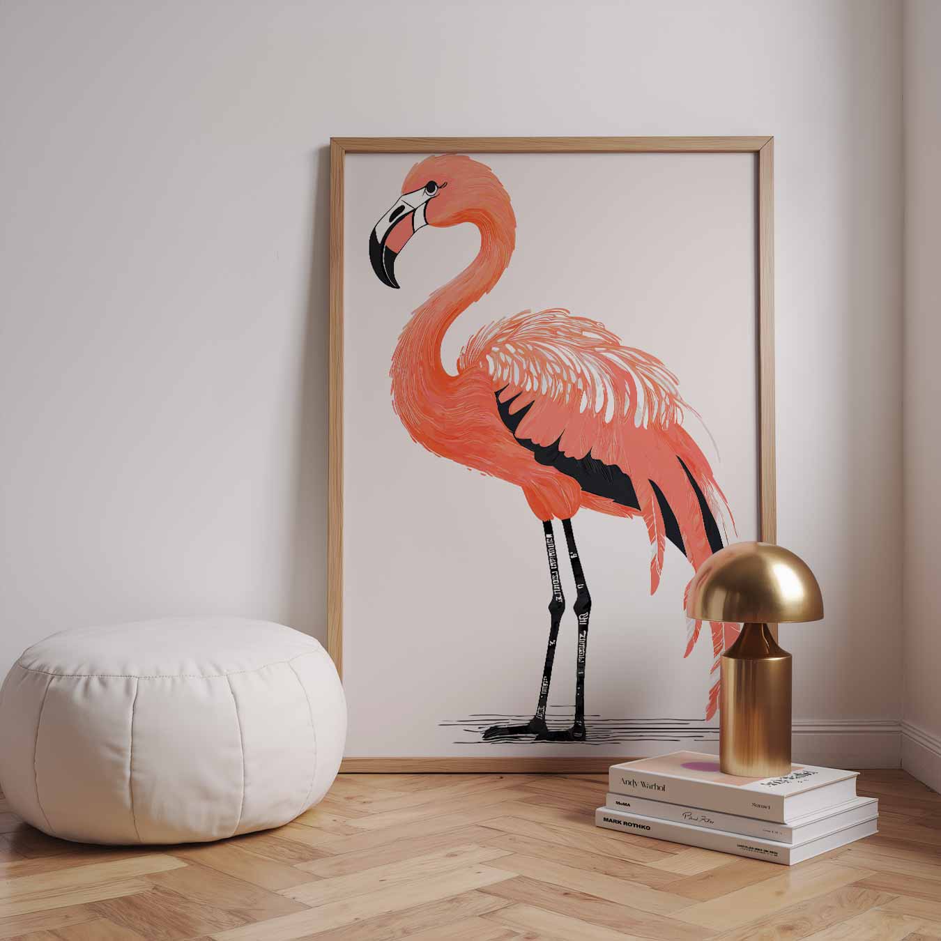 Stijlvolle Flamingo Poster-WallArtistic