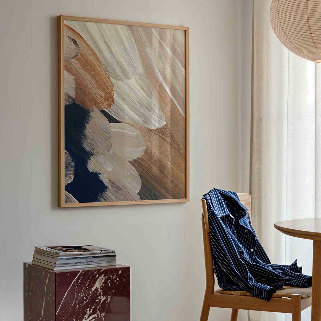 Abstracte penseelstreken Poster