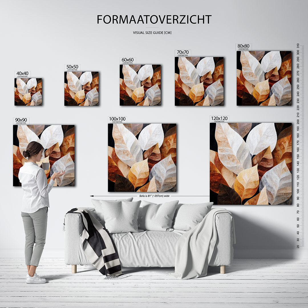 Organische bladvormen Kunstwerk
