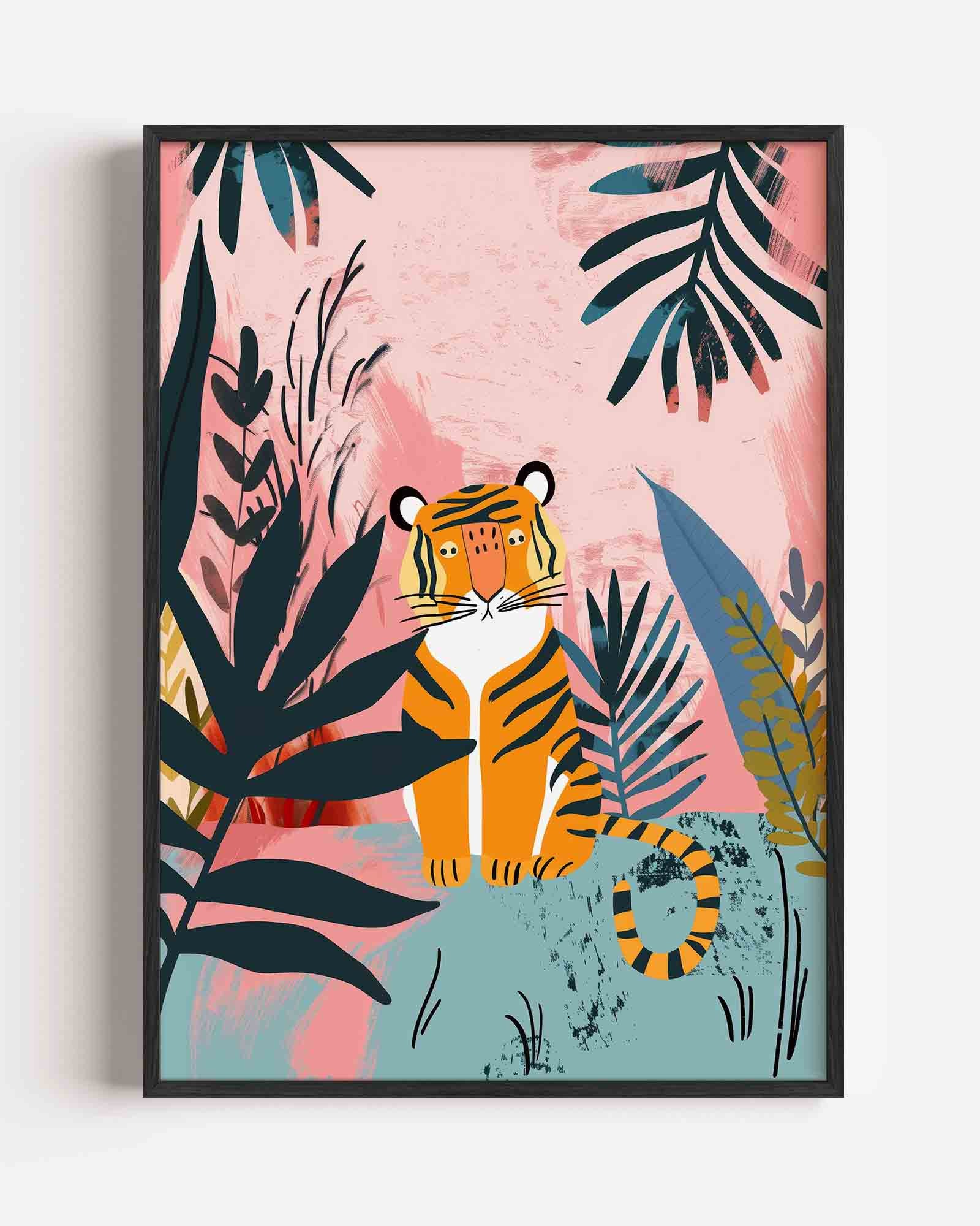 Tijger in jungle Poster