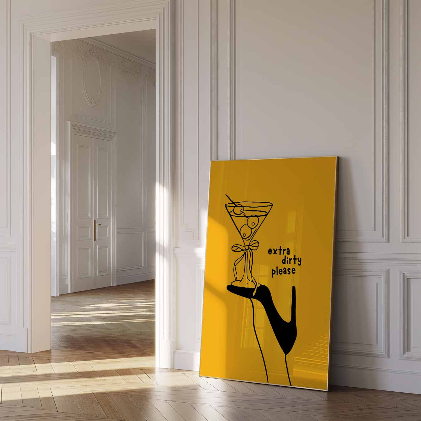 Elegant Drankje met een Knipoog Poster