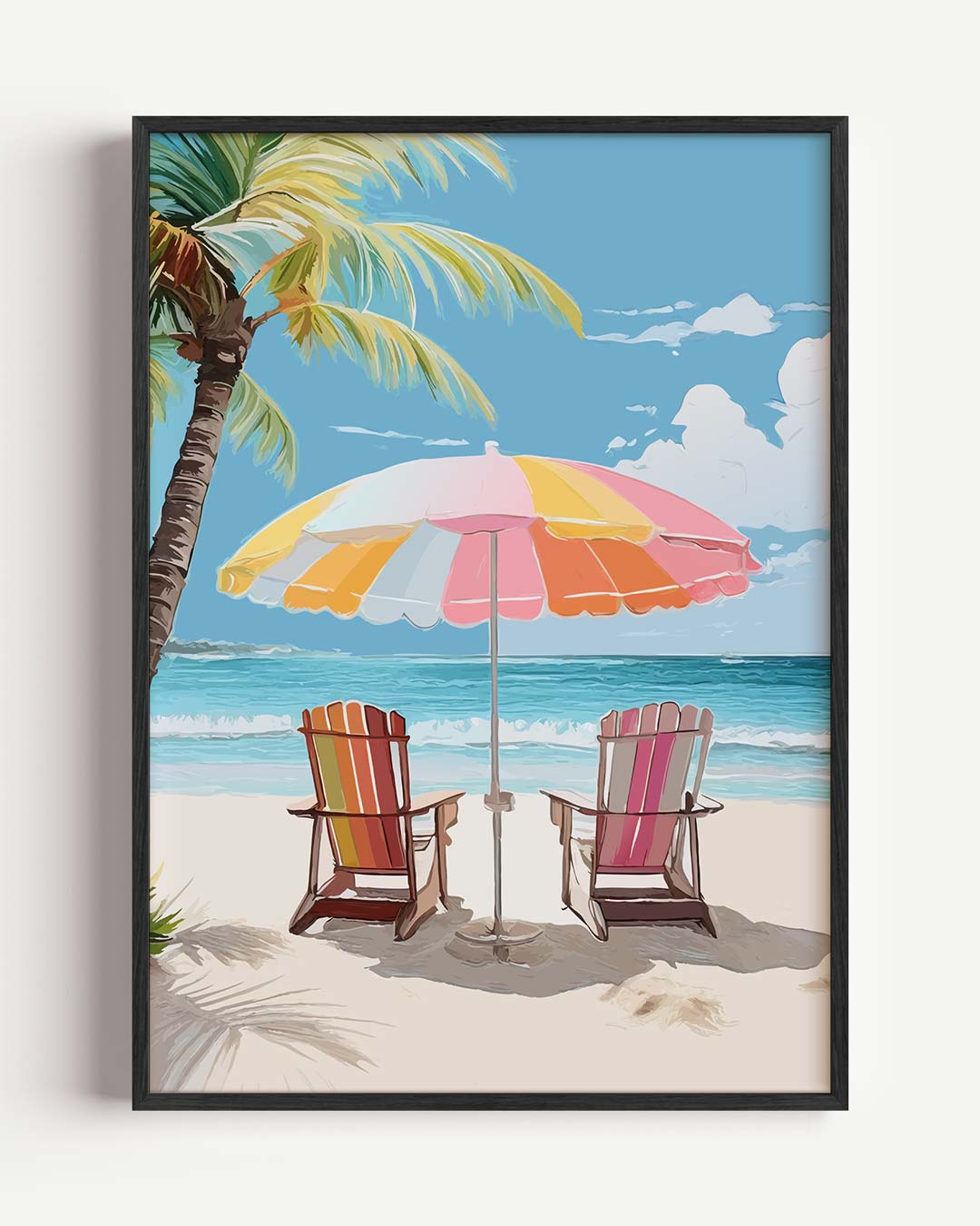 Zonnige Strandoase Poster-WallArtistic