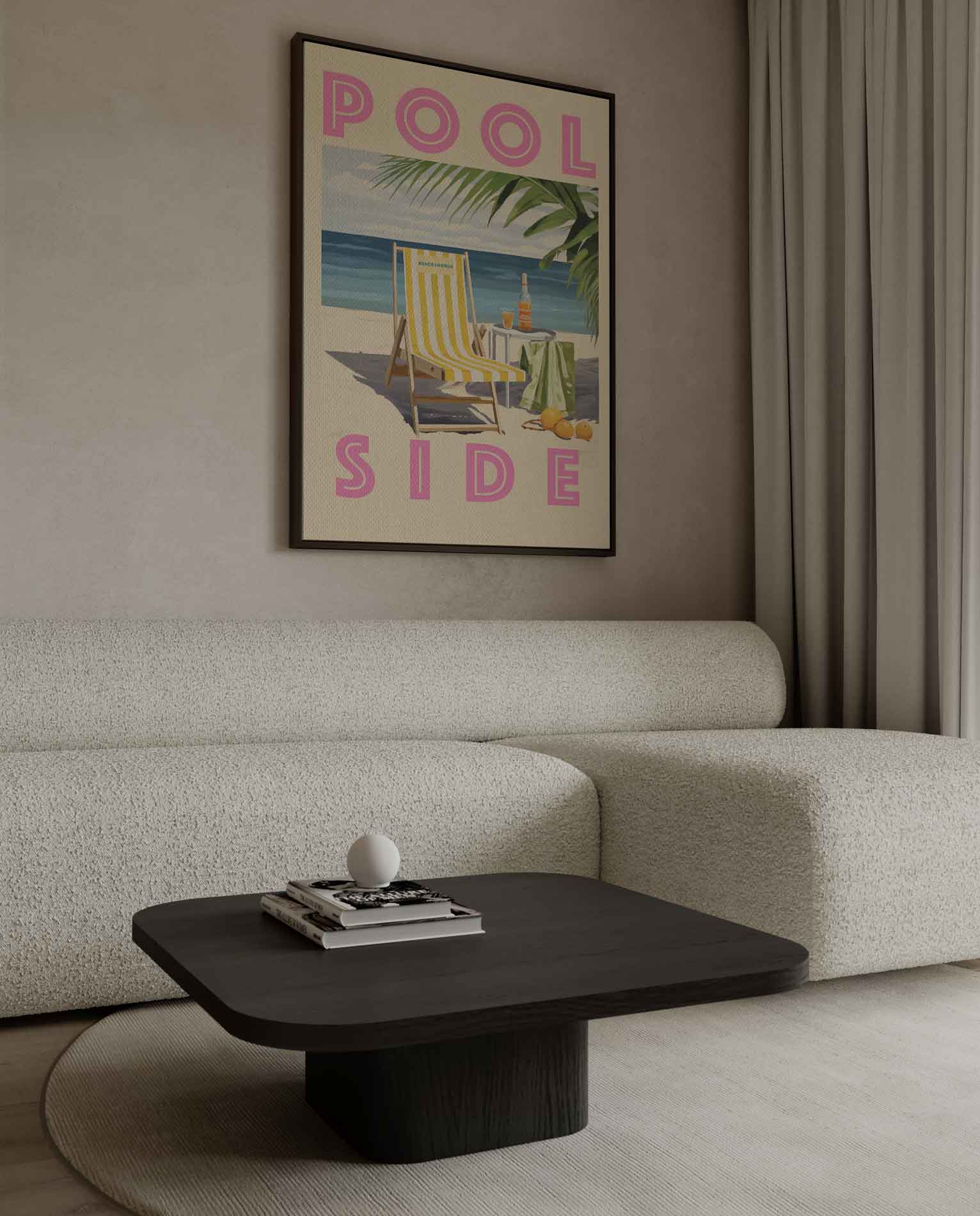 Zomerstrand Lounge Kunstwerk-canvas-dibond-plexiglas-wanddecoratie-WallArtistic