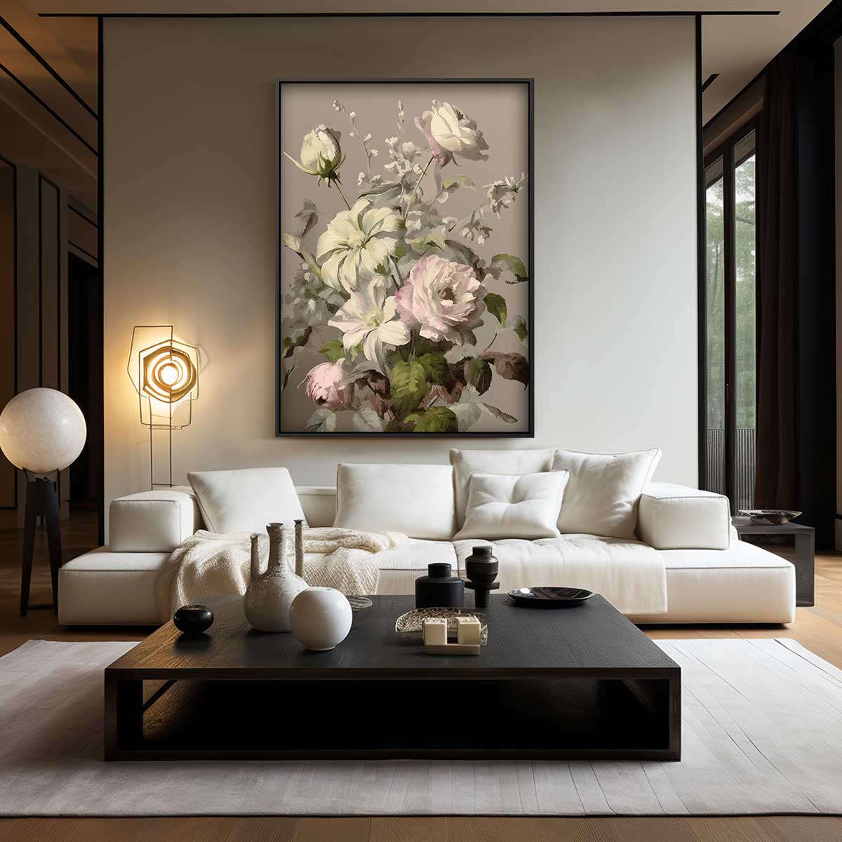 Bloemenpracht op Klassieke Manier Kunstwerk-canvas-dibond-plexiglas-wanddecoratie-WallArtistic