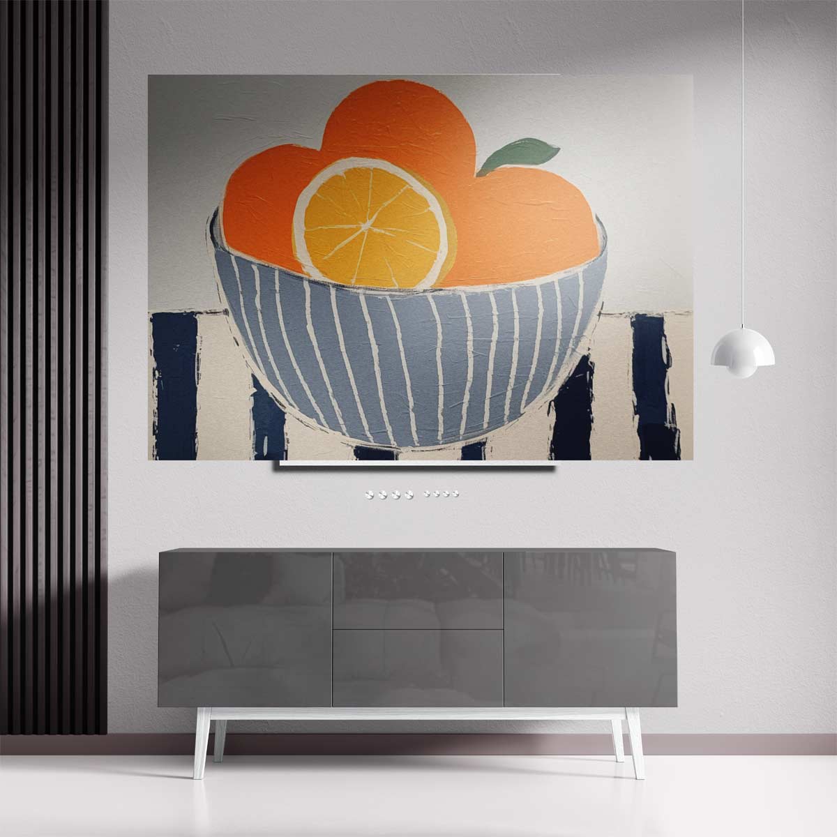 Zonnige Citrus Kom Kunstwerk-canvas-dibond-plexiglas-wanddecoratie-WallArtistic