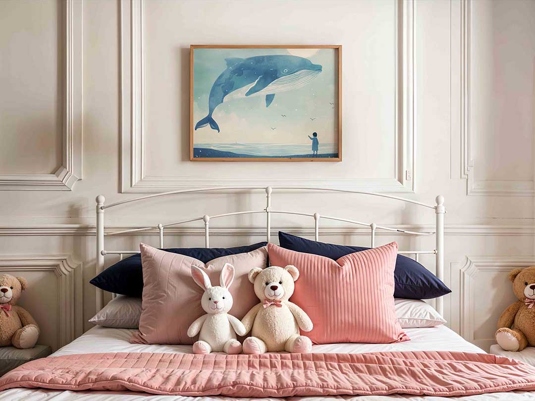 Walvis en kind Poster