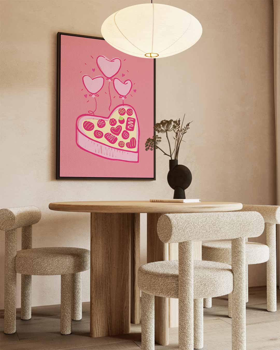 Liefdevolle Hartjes en Snoepjes Kunstwerk-canvas-dibond-plexiglas-wanddecoratie-WallArtistic