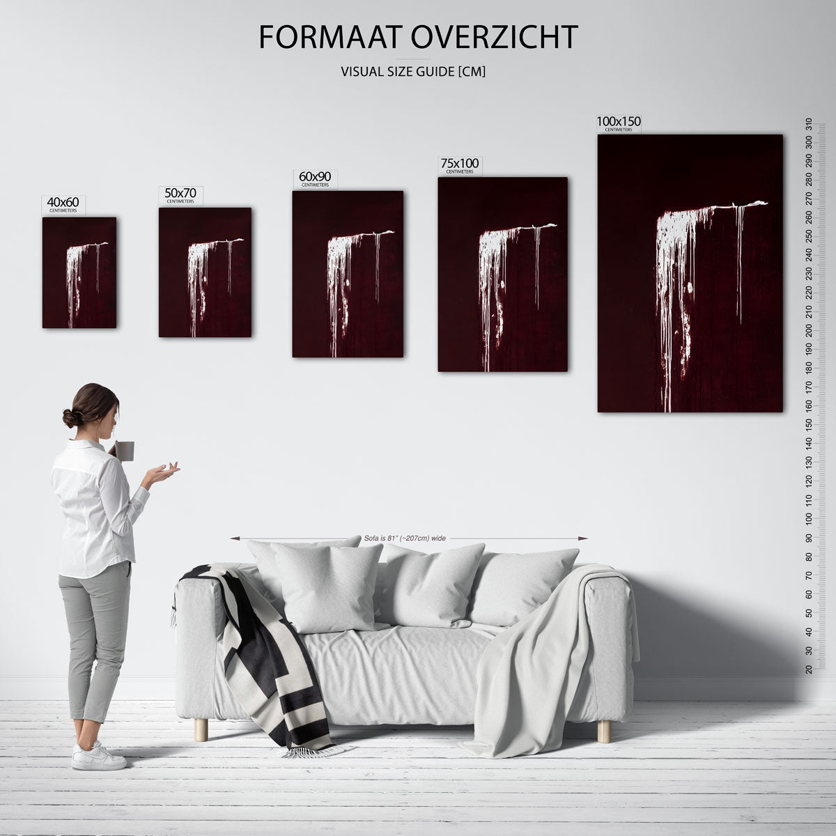 Druipende lijnen Kunstwerk